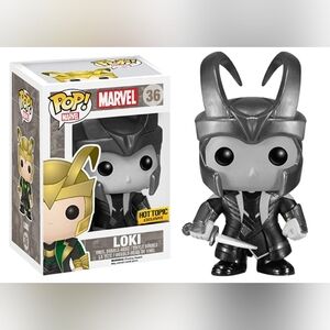 Funko Pop Marvel Loki Hot Topic Black and White Exclusive